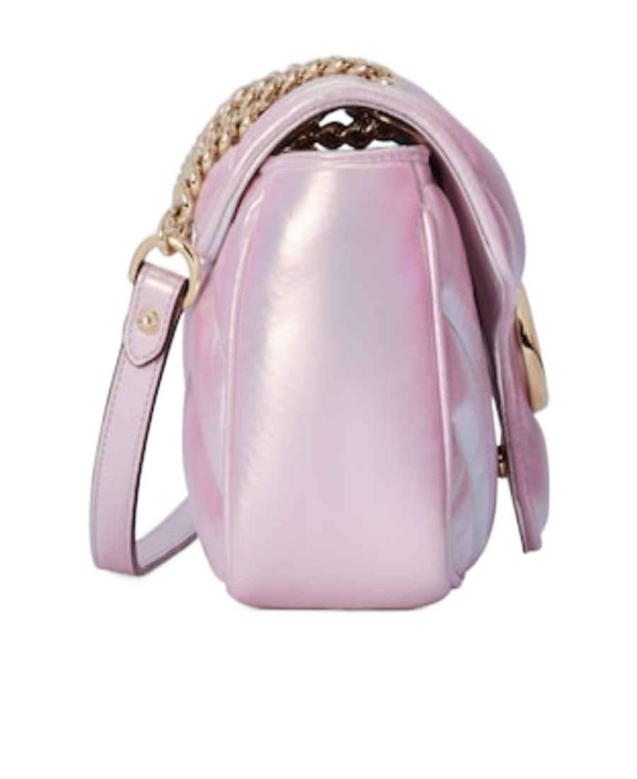 Gucci Gg Marmont Flip Small Shoulder Bag In Pink