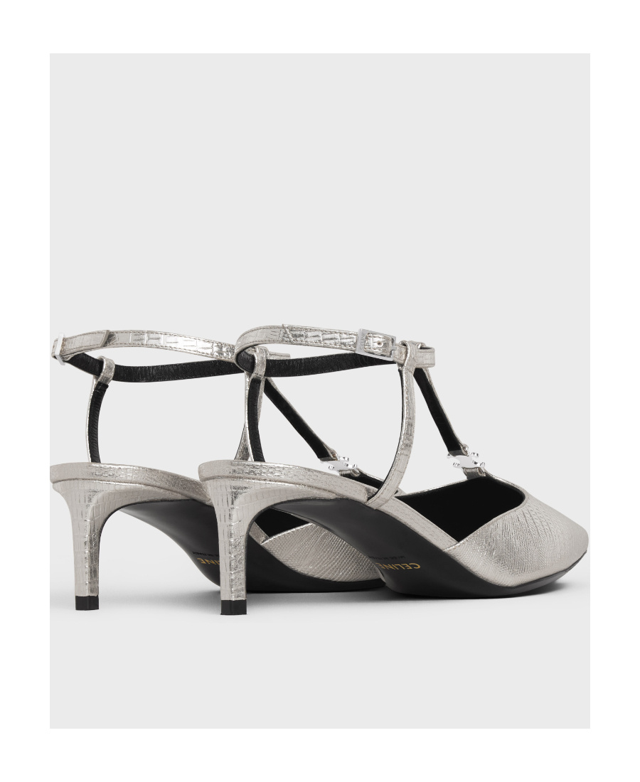Celine Pointed Low-heeled Shoes In Gray