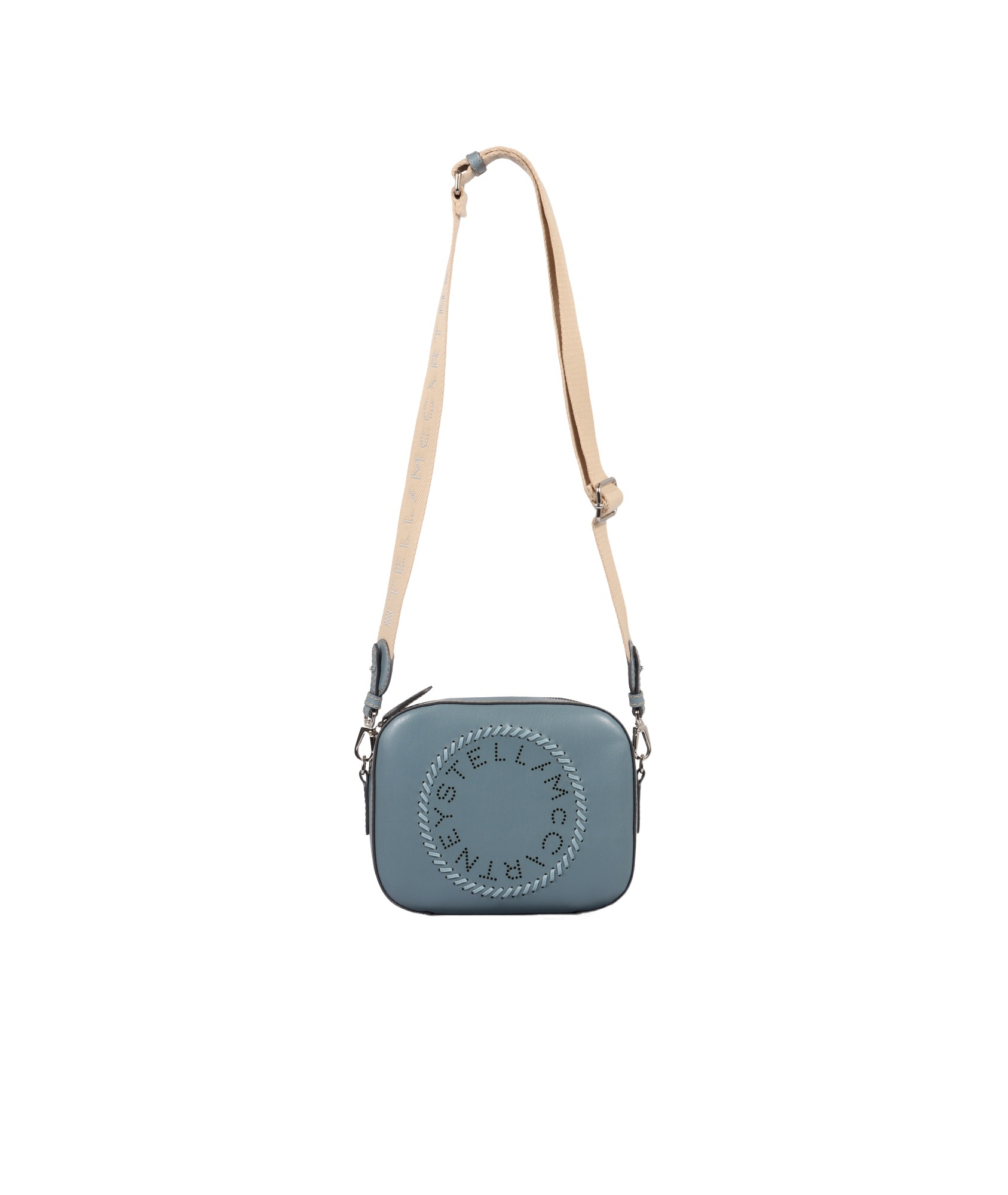 Stella Mccartney Zippered Shoulder Bag In Gray