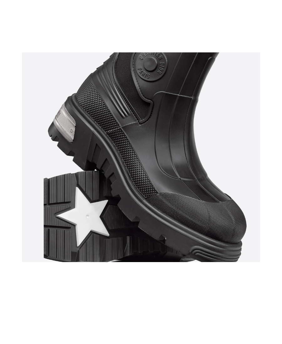 Dior Logo Short Boots In Black