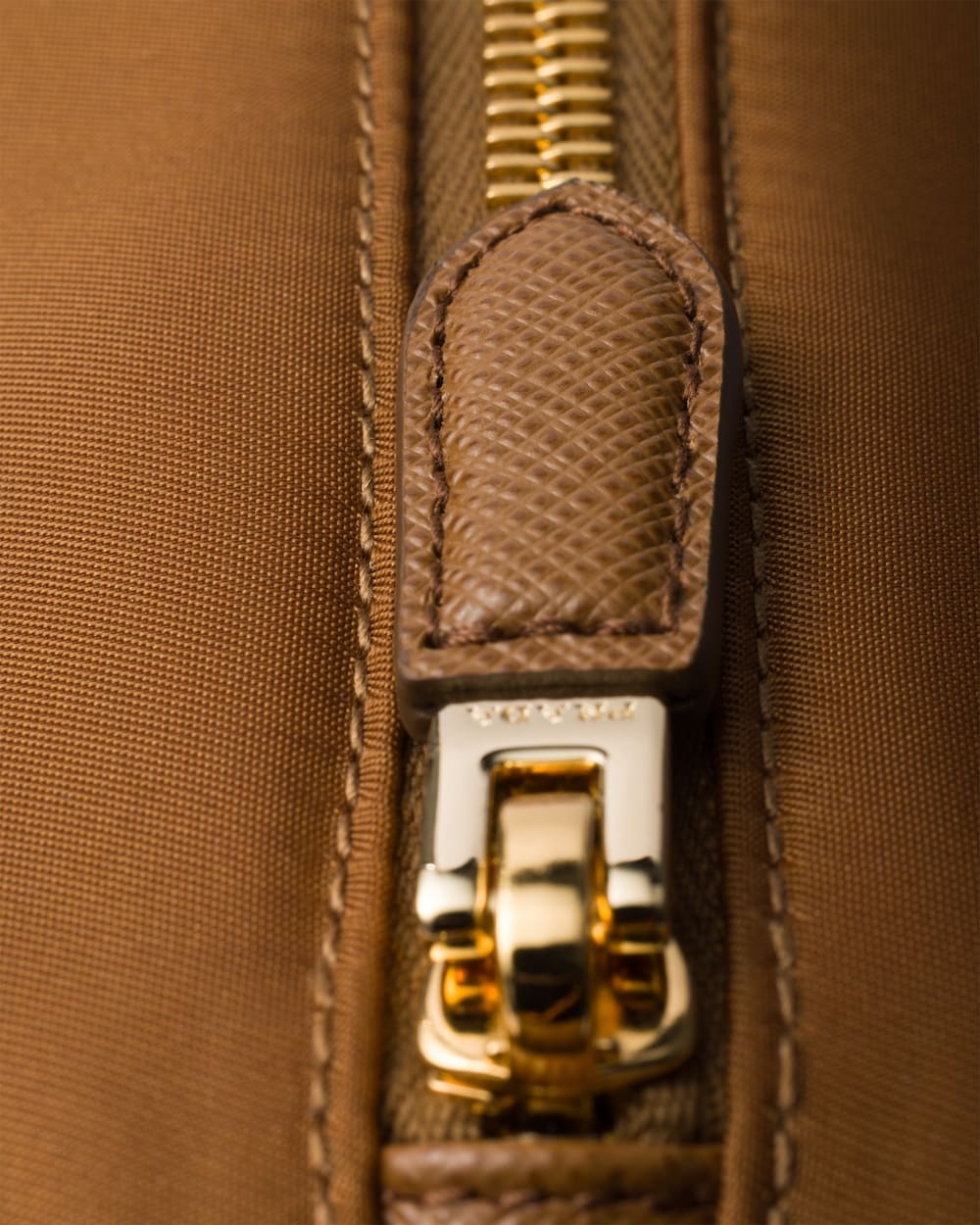 Prada Re-nylon Top-zip Shoulder Bag In Brandy
