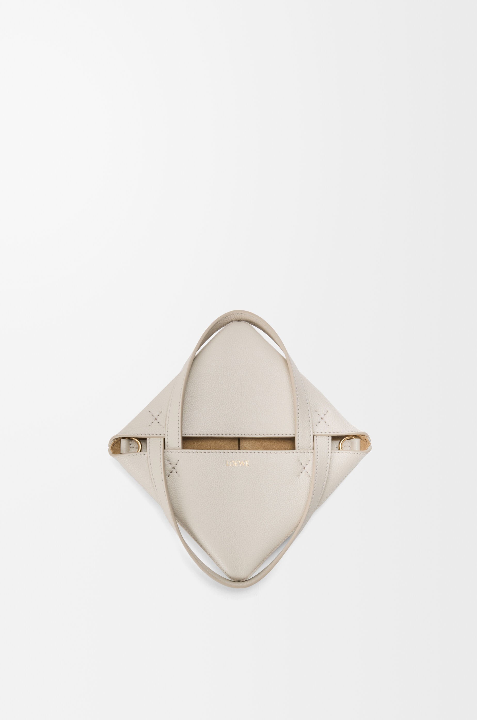 Loewe Mini Double Handle Shoulder Bag In Brown