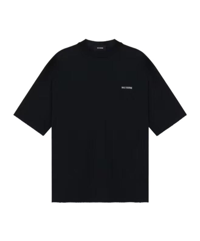We11 Done Princess Print Damaged T-shirt In Black