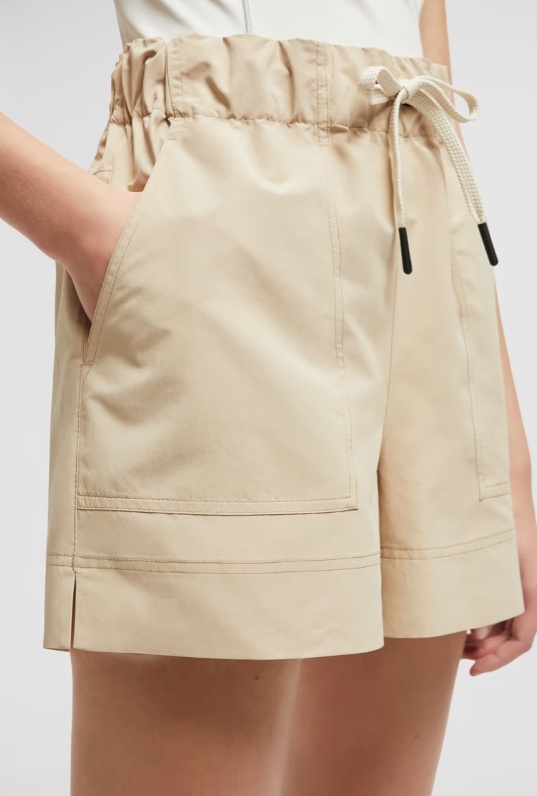 Moncler Drawstring Shorts In Nude