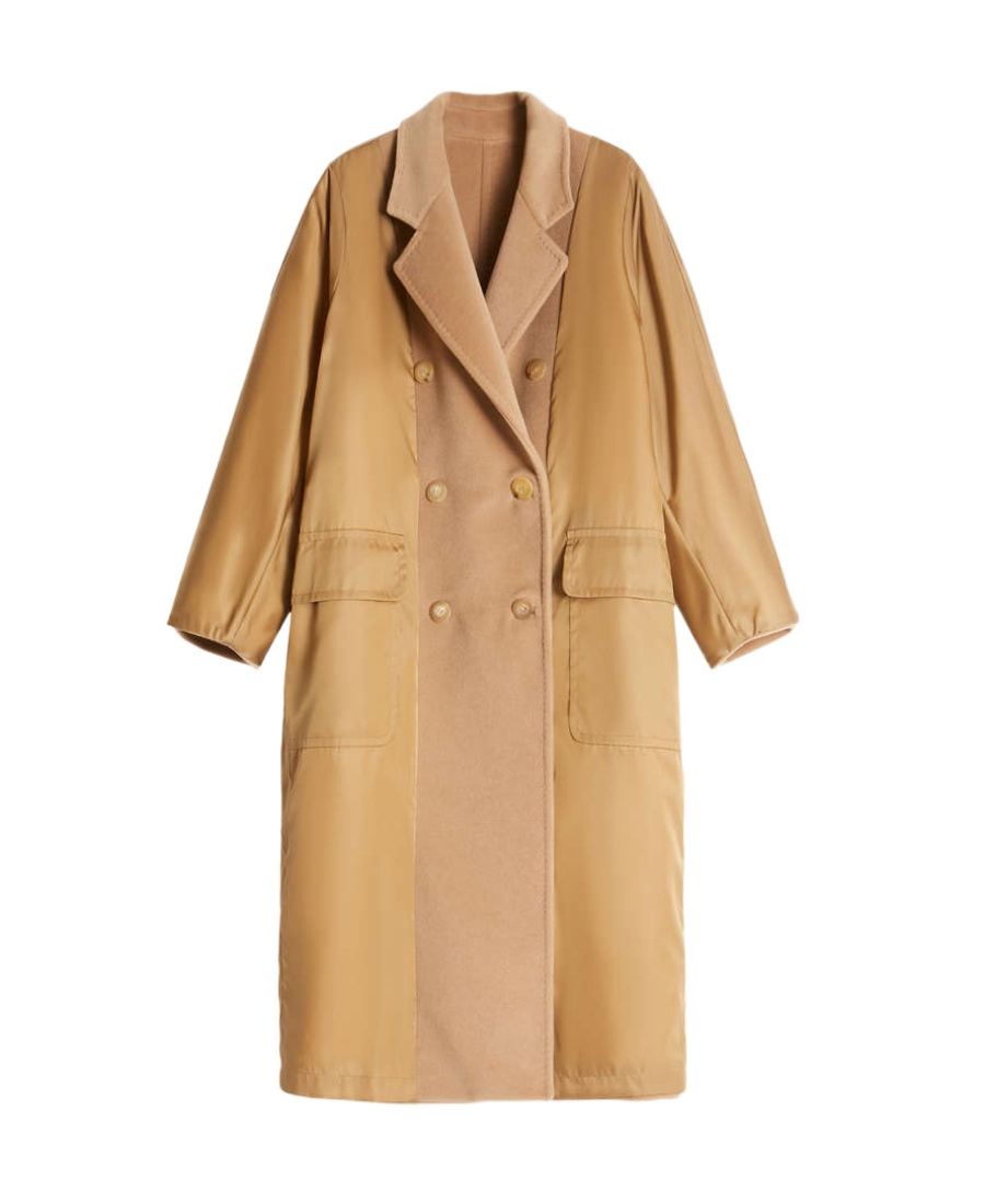 Max Mara Mad1951 Double-sided Coat In Brown