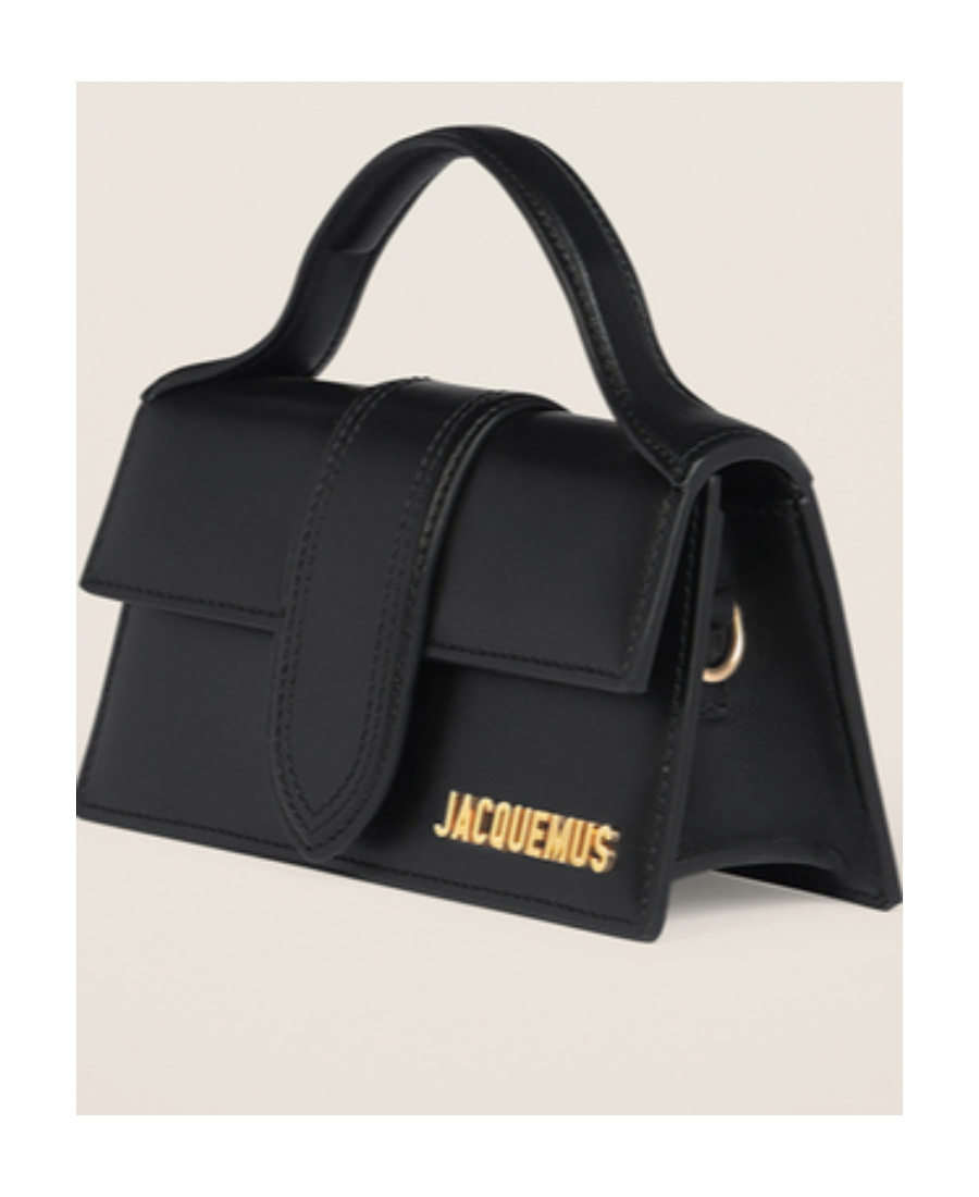 Jacquemus Le Bambino Small Leather Shoulder Bag In Black