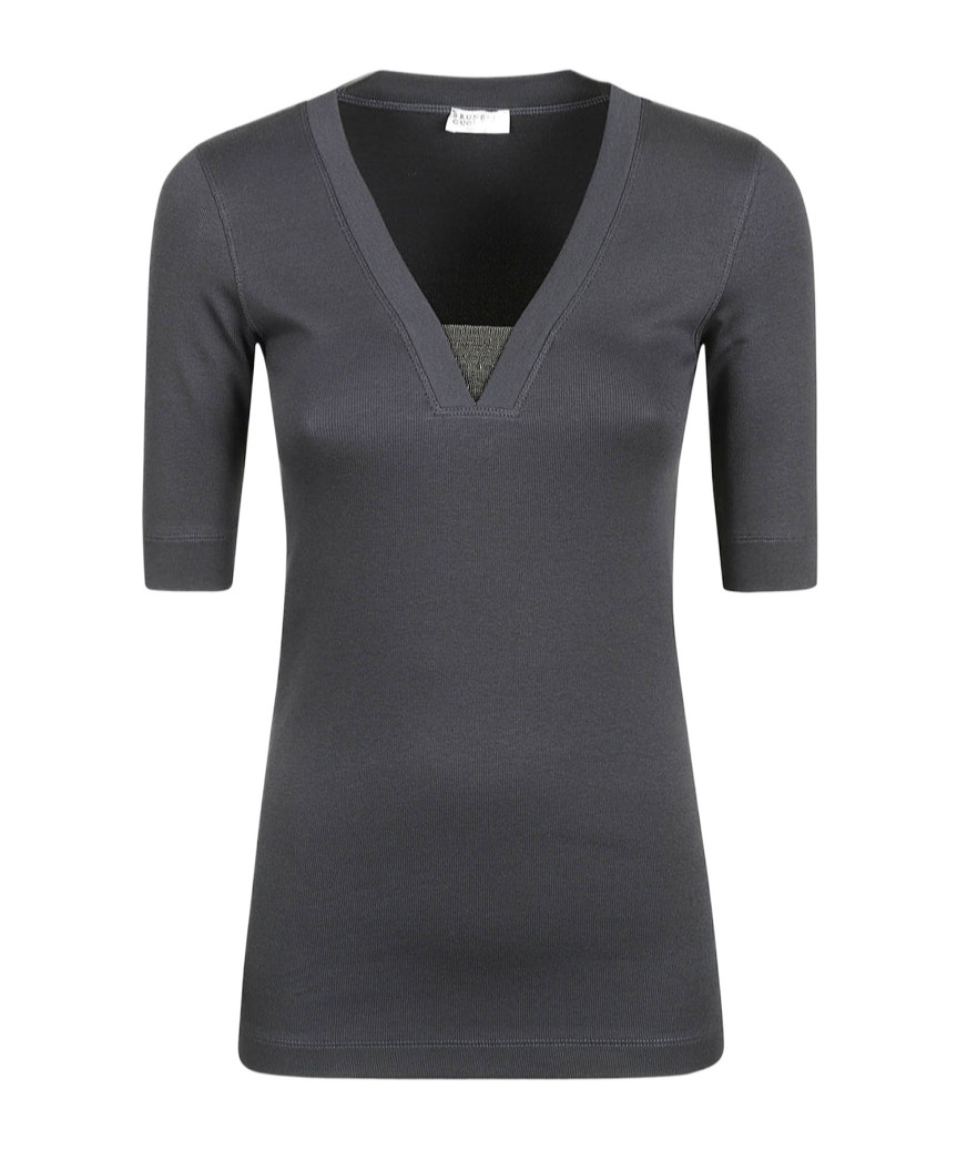 Brunello Cucinelli Short-sleeved Shirt In Black