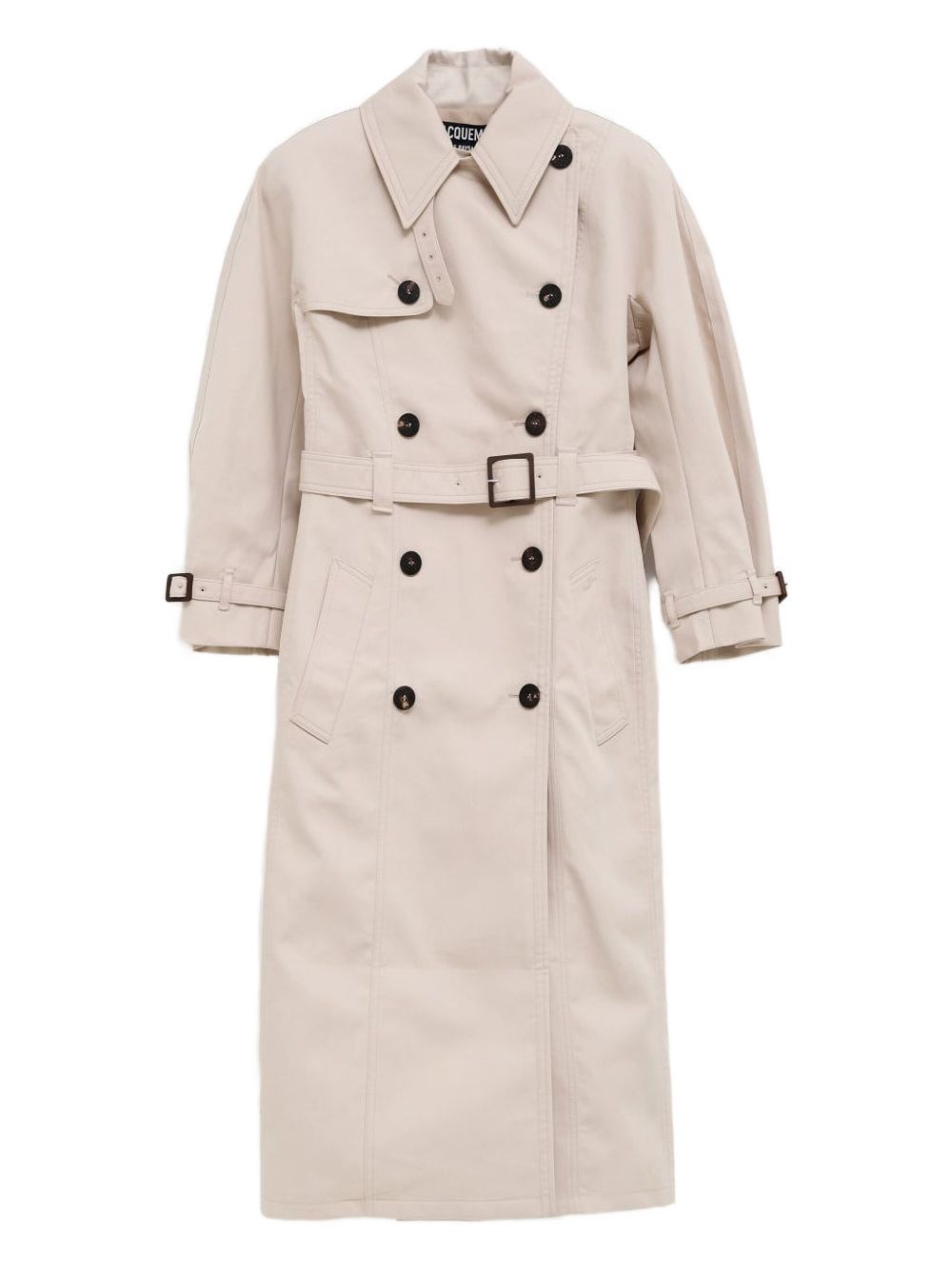 Jacquemus Double-breasted Trench Coat With Belt In Neutral