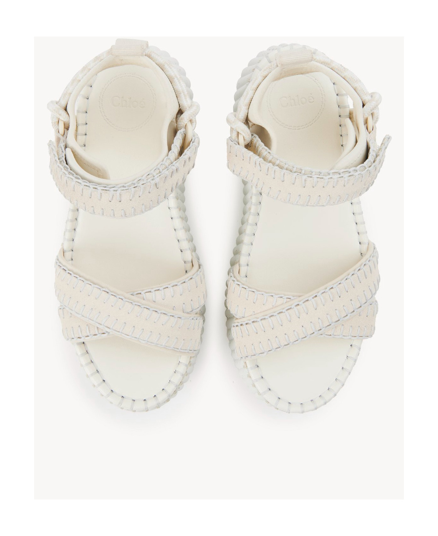 Chloé Nama Sandals In White