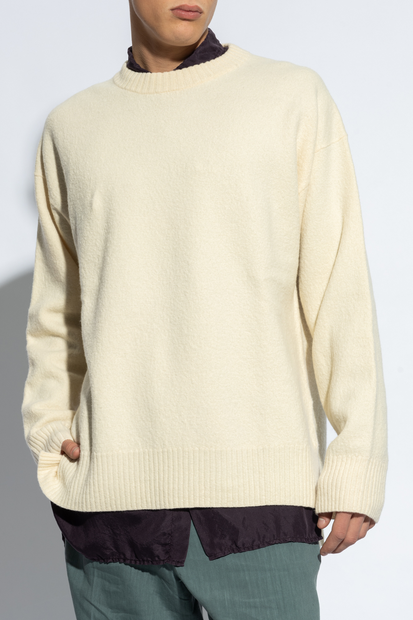 Jil Sander + Ribbed-knit Sweater In White