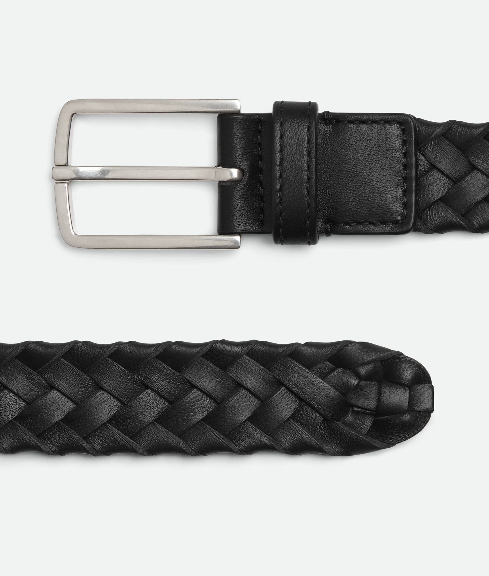 Bottega Veneta Intraccio Cabat Belt In Black