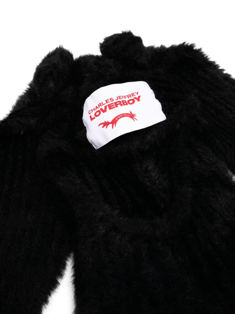 Charles Jeffrrey Loverboy Ribbed Knit Balaclava In Black
