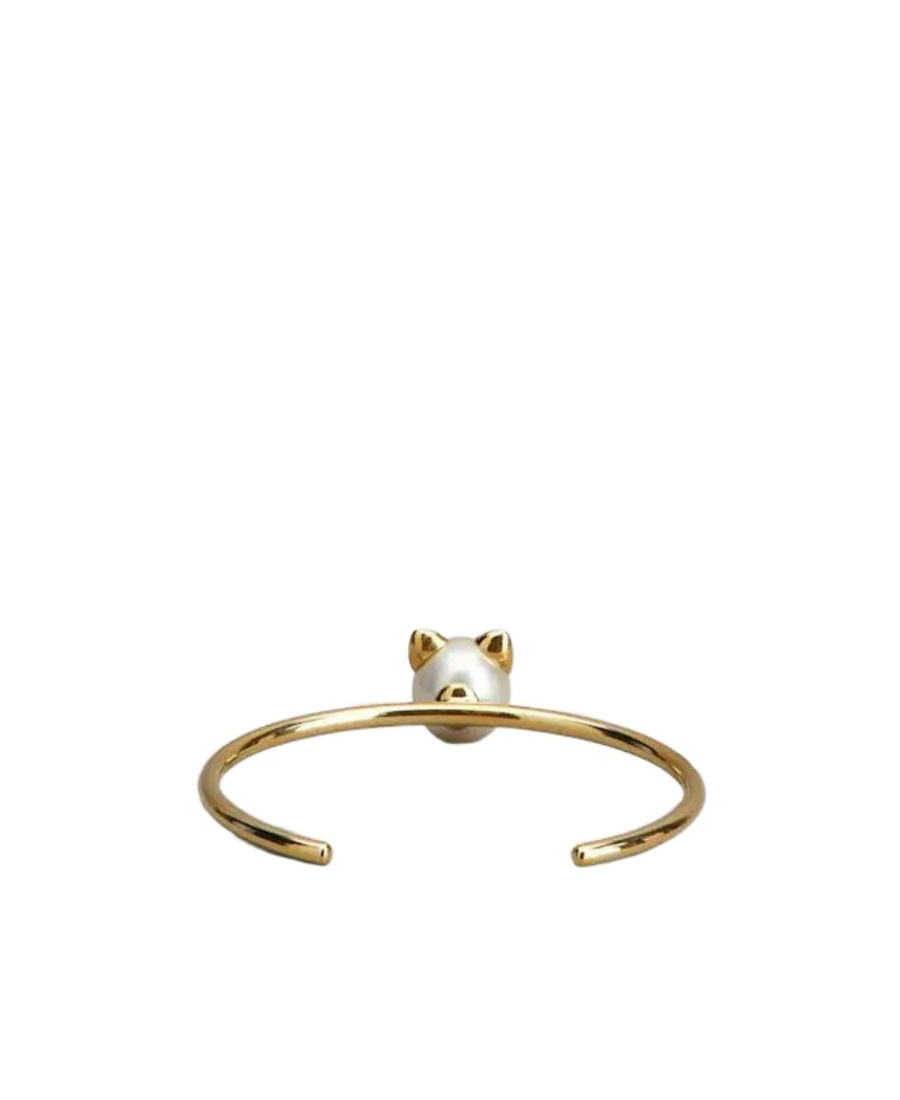 ROGER VIVIER PEARL CAT BRACELET IN METAL