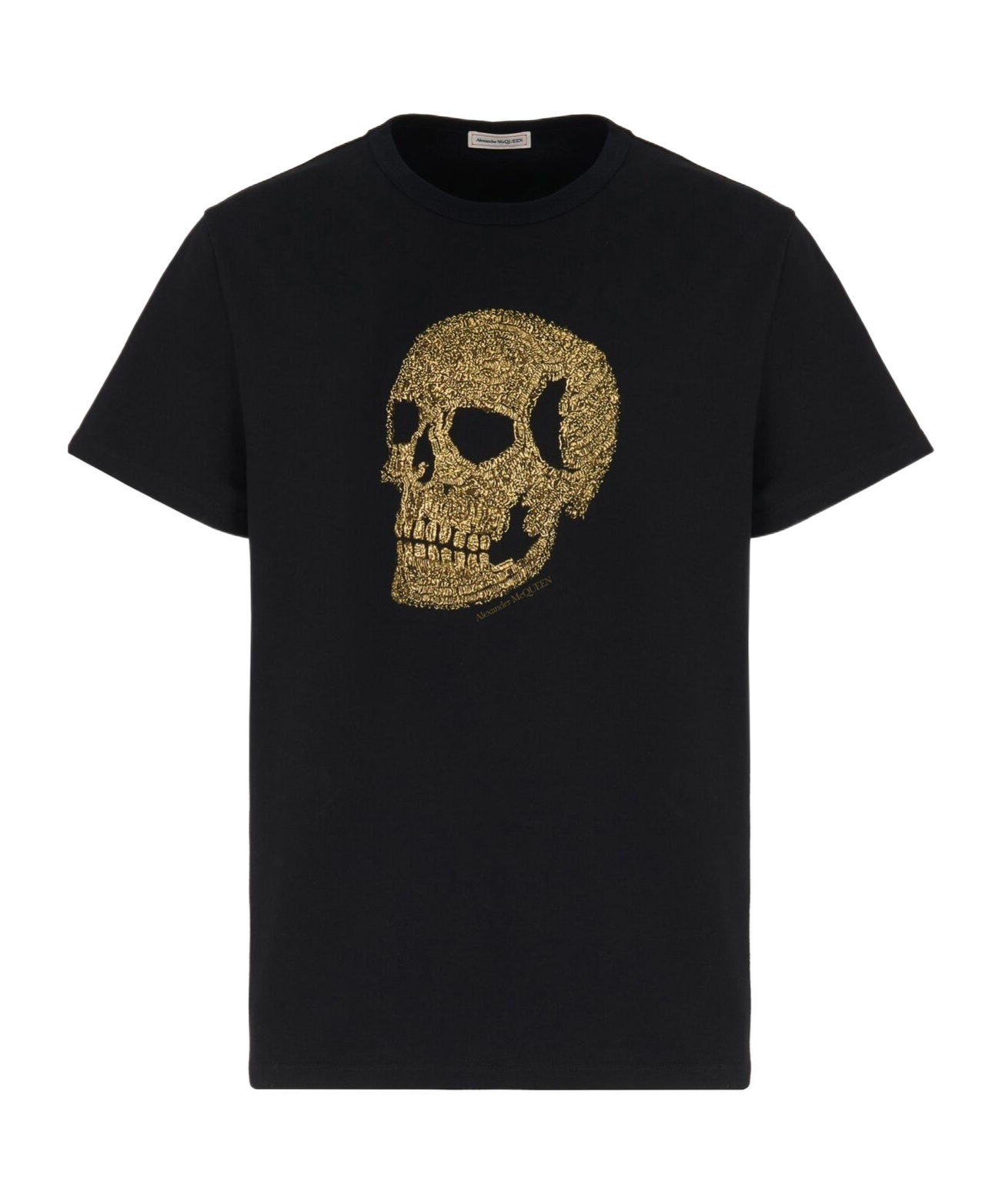 Alexander Mcqueen Skull Embellished Crewneck T-shirt In Black