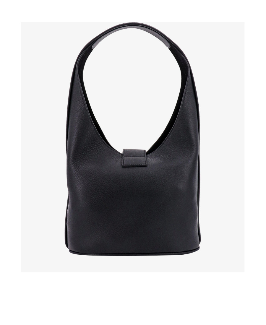 Shop Ferragamo Logo Shoulder Bag In Black