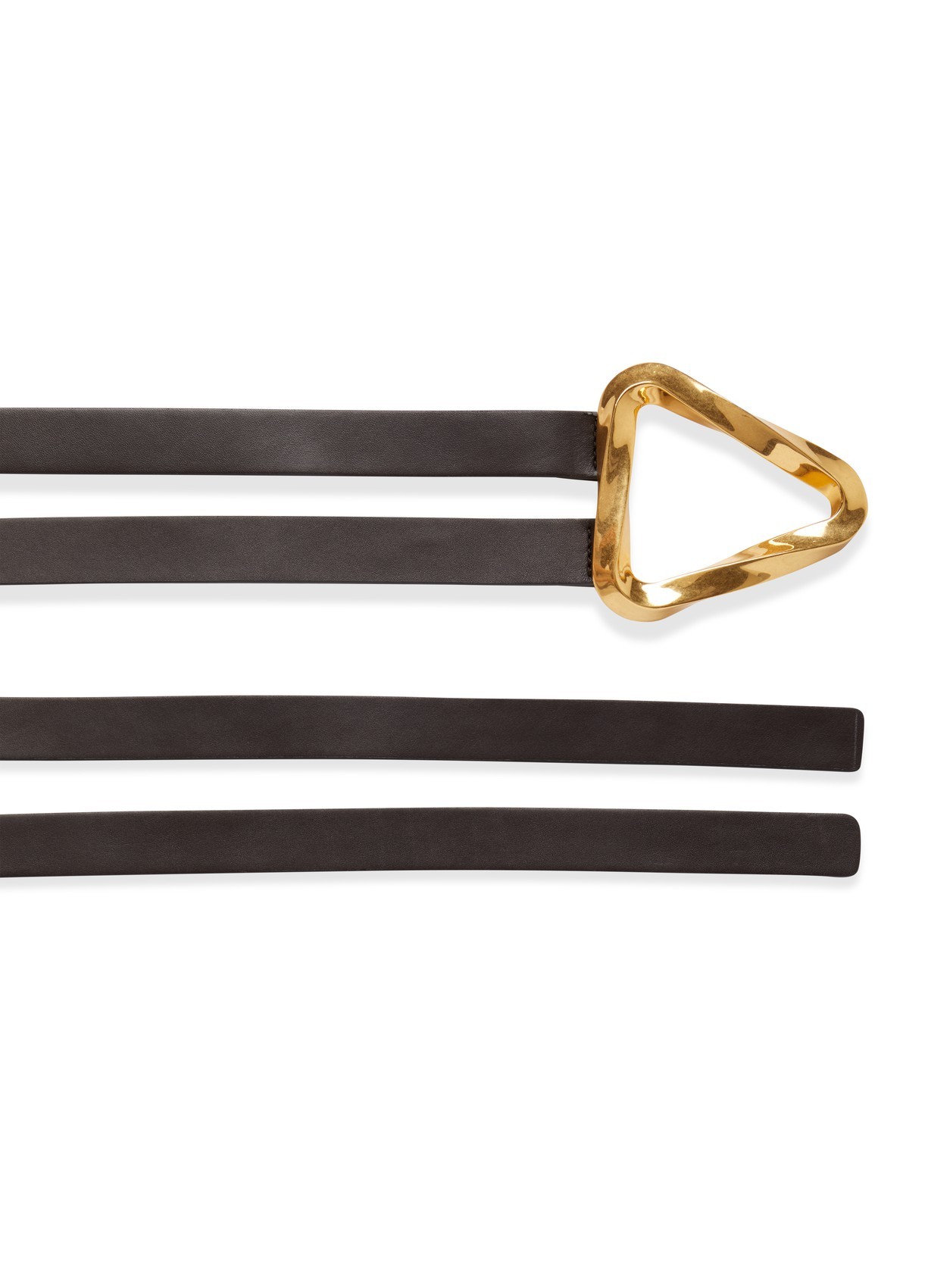 Bottega Veneta Triangle Buckle Belt In Black