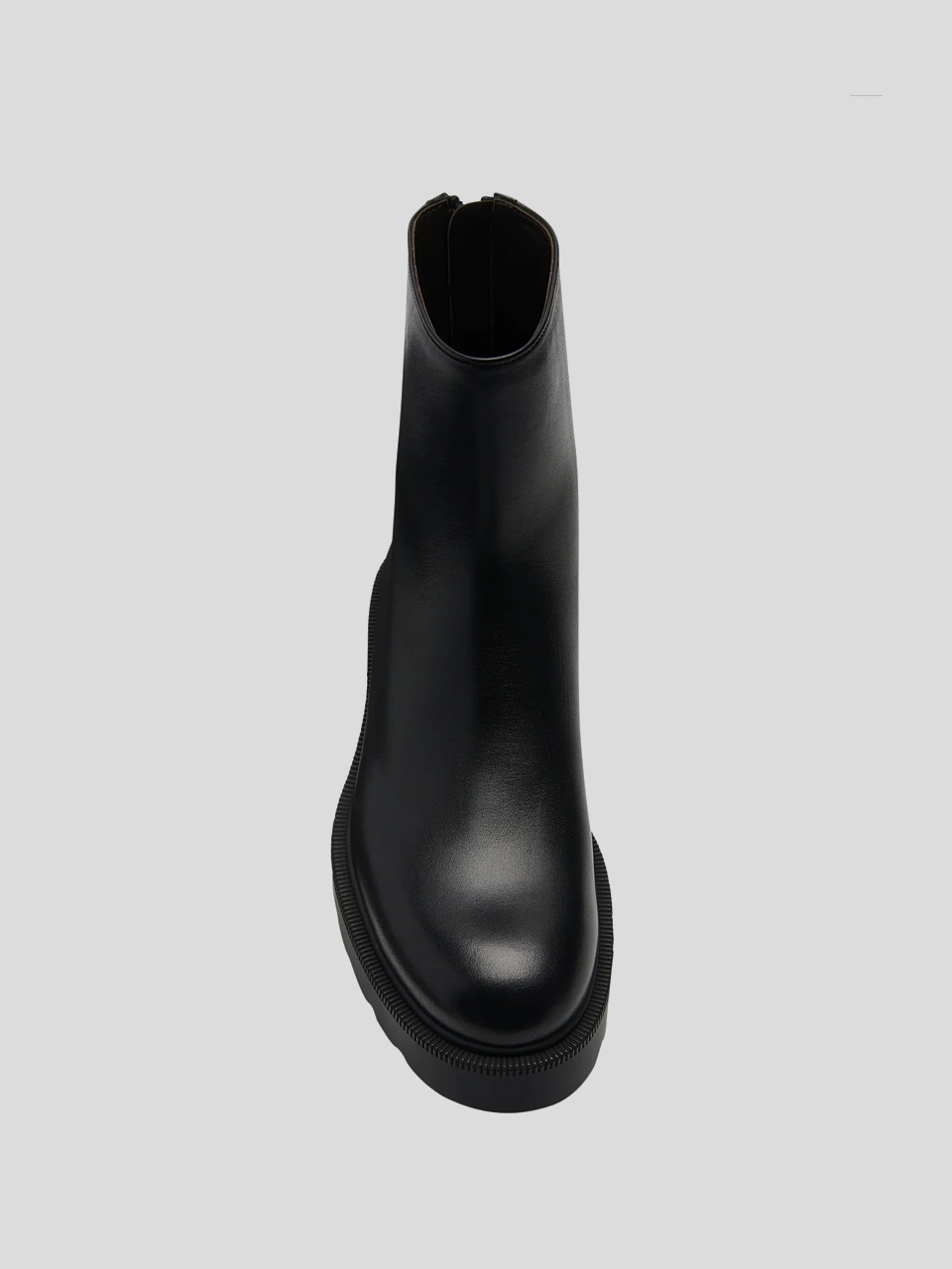 The Row Nobilis Leather Ankle Boots In Black