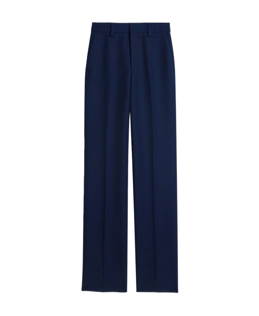 Ami Alexandre Mattiussi High-waisted Wool Trousers In Black