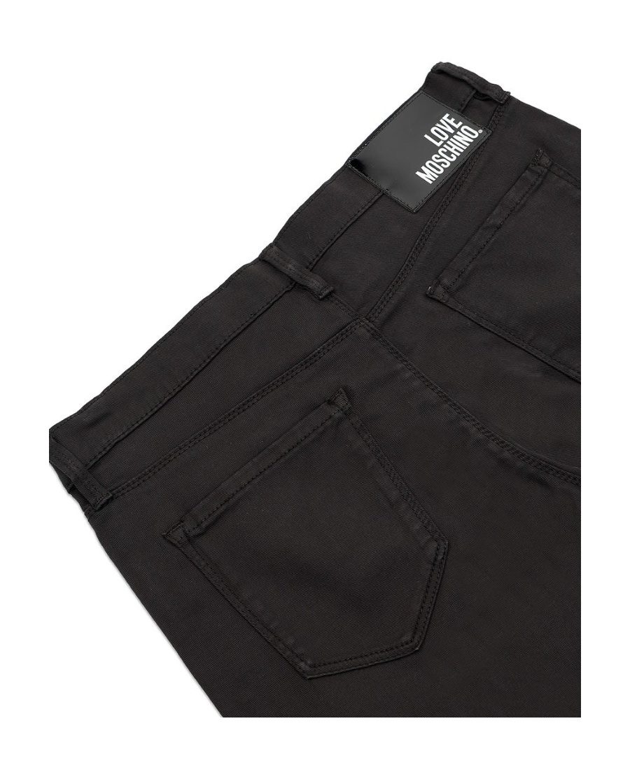 Moschino Middle Waist Jeans In Black