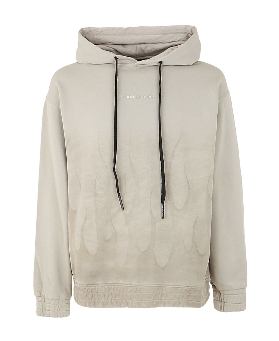 Vision Of Super Drawstring Pullover Hoodie In Nude