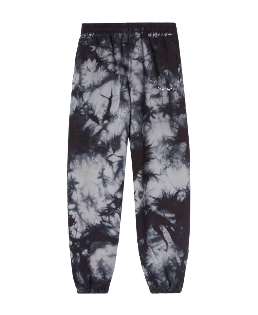 Off-white Marbled Stripe-print Track Pants In Gray