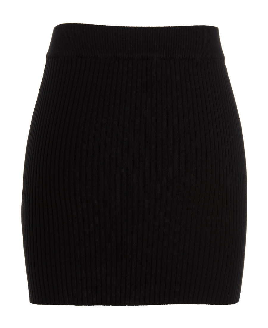 Alyx Ribbed-knit Mini Skirt In Black