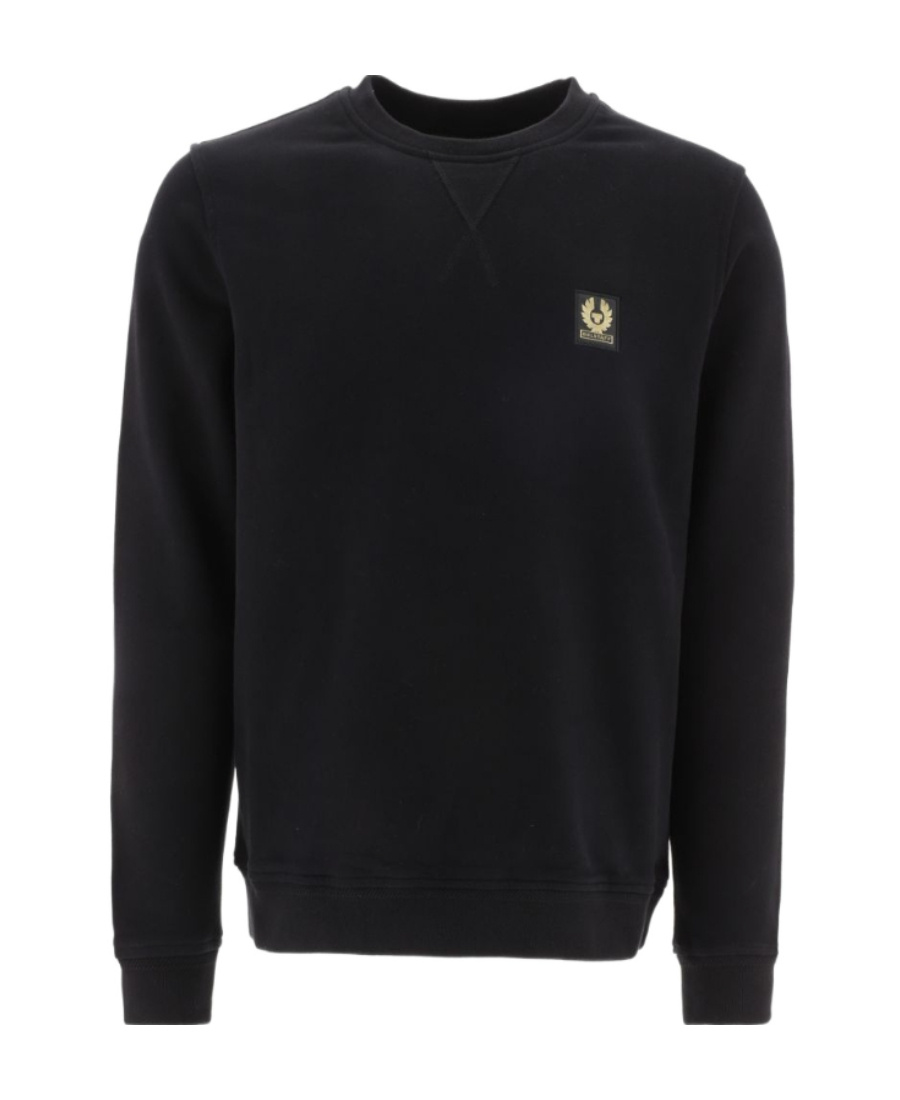 Belstaff Felpa Con Patch Logo In Black