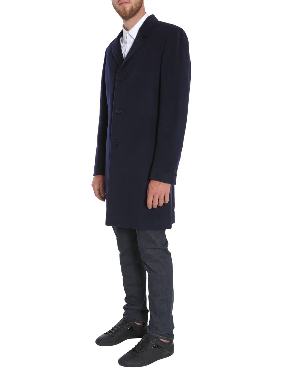 Dior Single-breasted Coat In Black