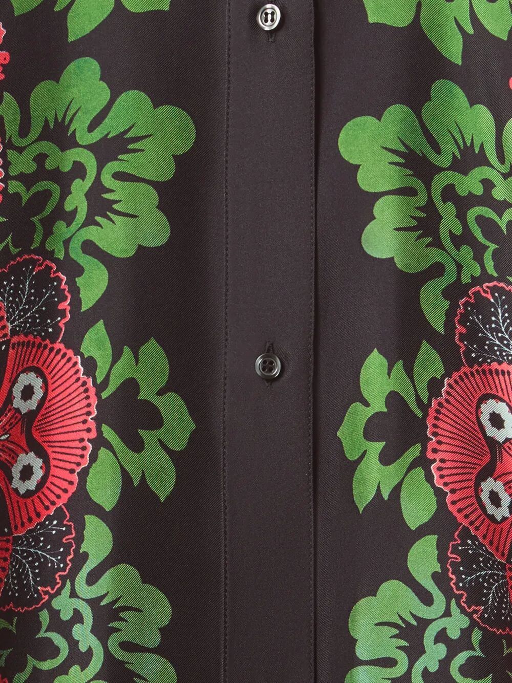 La Doublej La Double J Foulard Floral Silk-twill Shirt In Multi