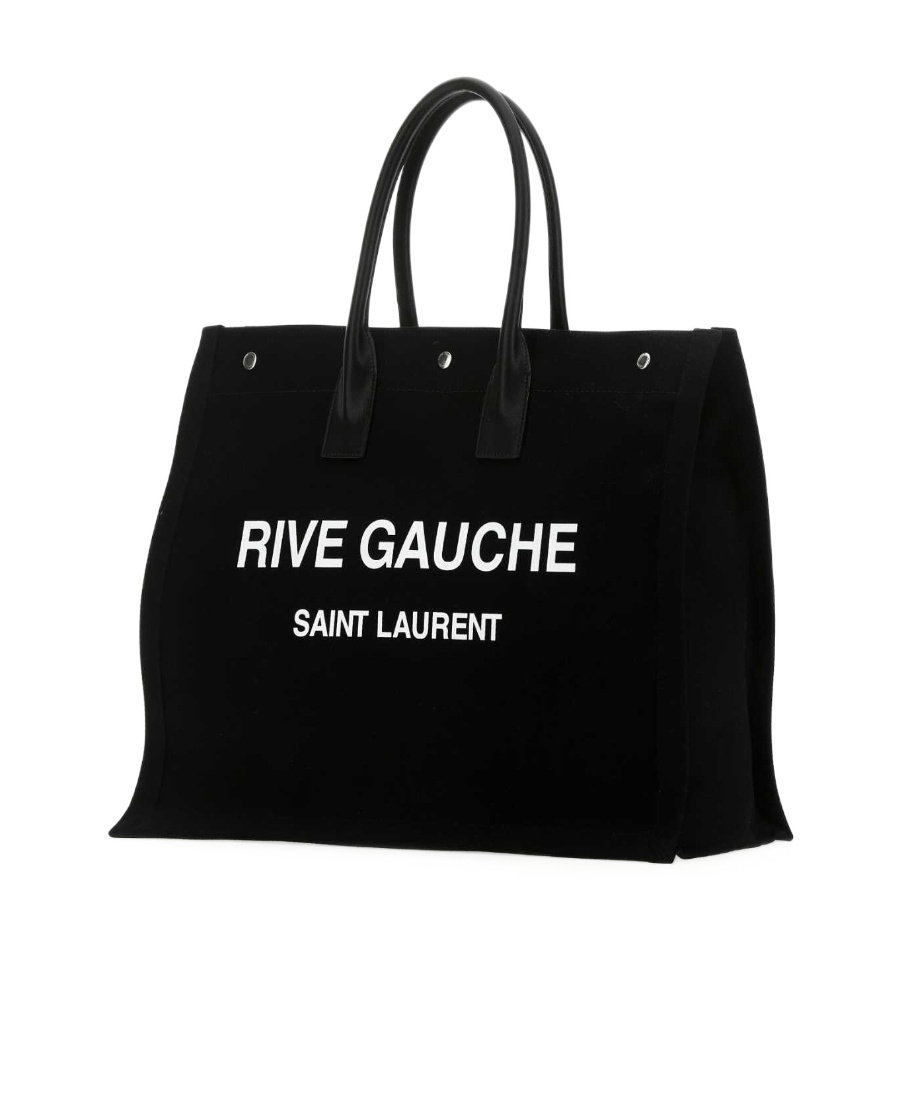 Saint Laurent Large Rive Gauche Tote Bag In Black