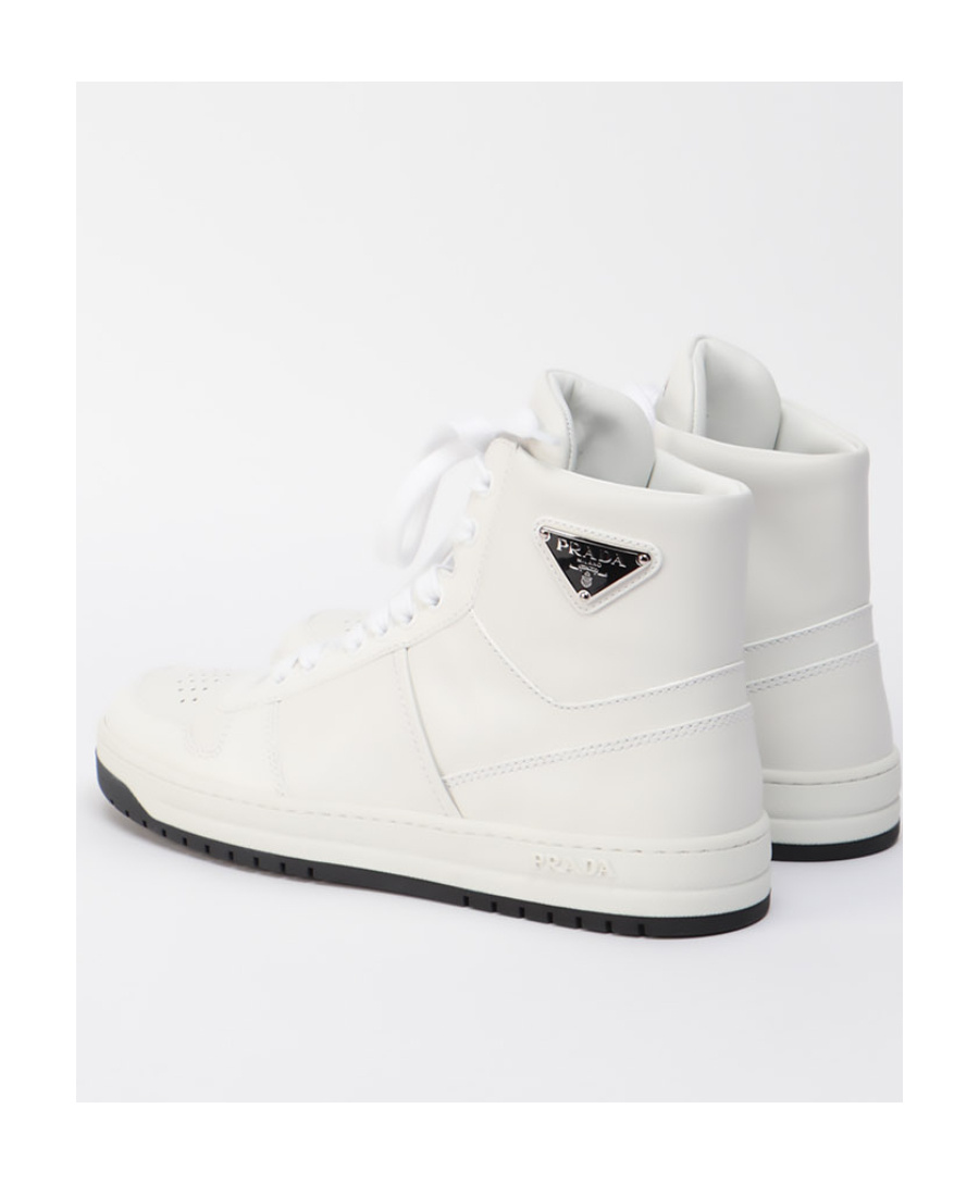 Prada High-top Leisure Sneakers In White