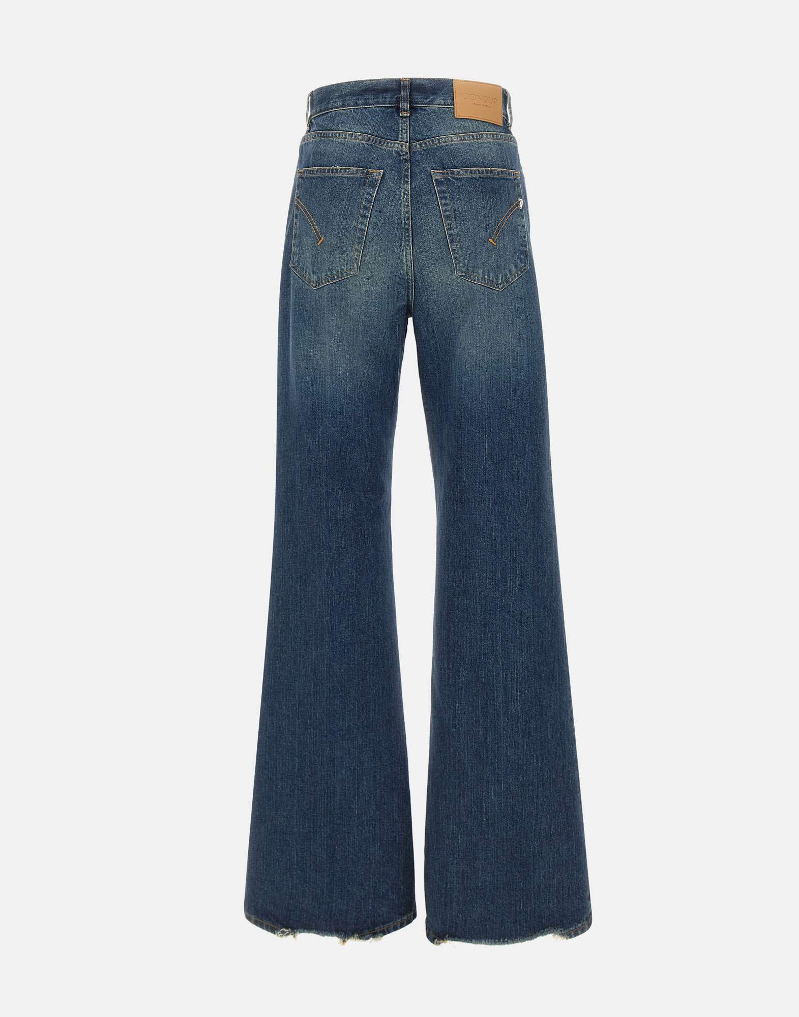 Dondup Amber Wide-leg Jeans In Blue