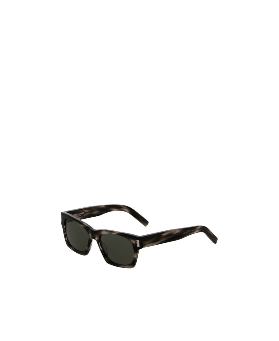 Saint Laurent Tortoiseshell-effect Round-frame Sunglasses In Black