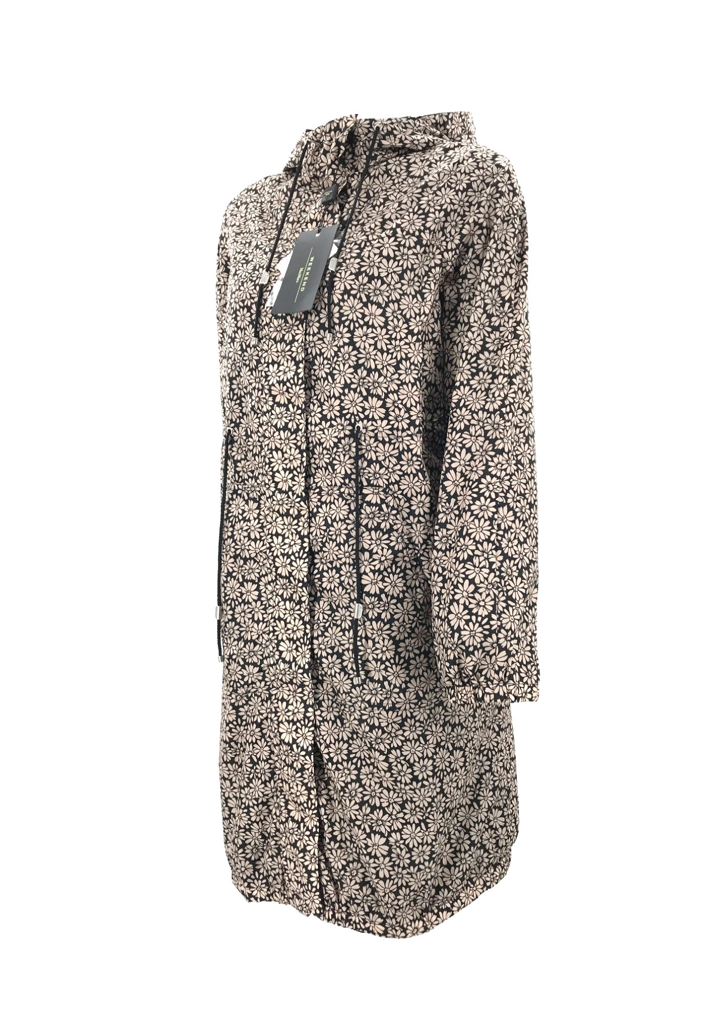 Weekend Max Mara Hooded Trench Coat In Gray