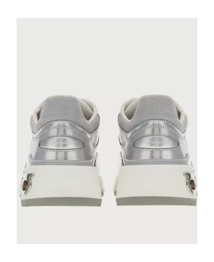 Ferragamo Leather And Fabric Low-top Sneakers