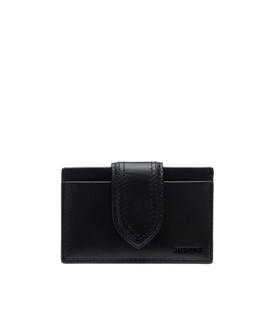 Jacquemus Women Le Bambino Leather Card Case In Black