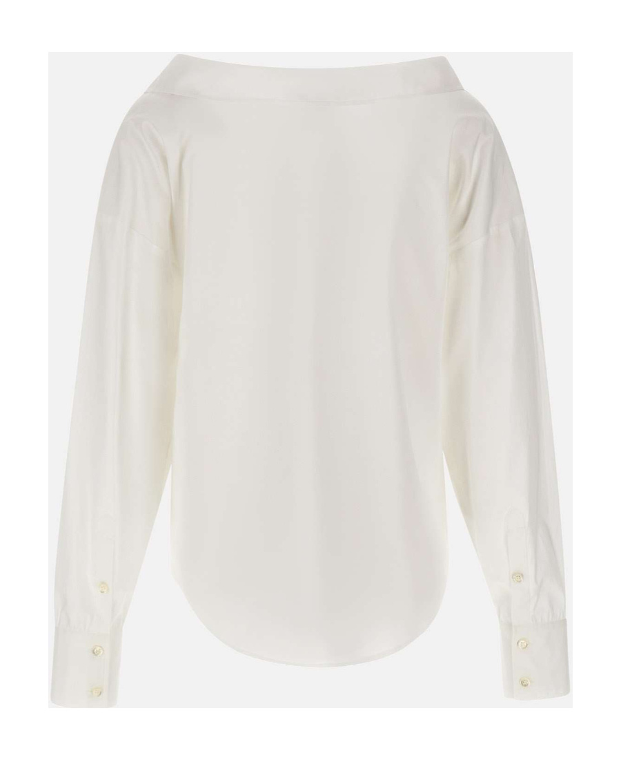 Moschino V-neck Shirt In White