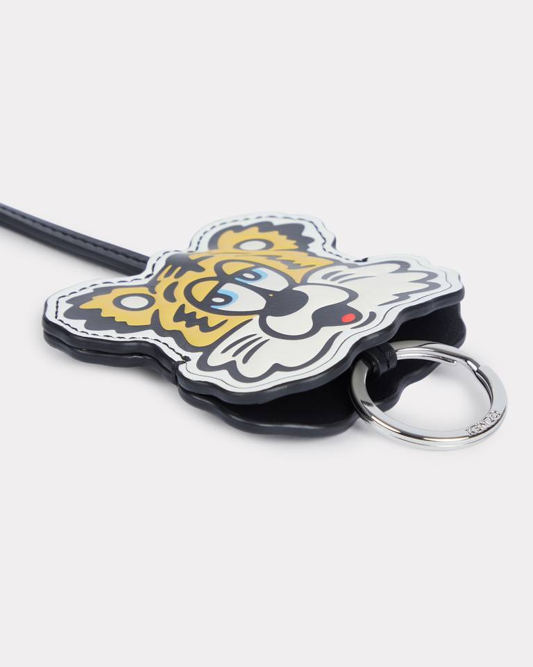 Kenzo Animal Pattern Key Chain In Black