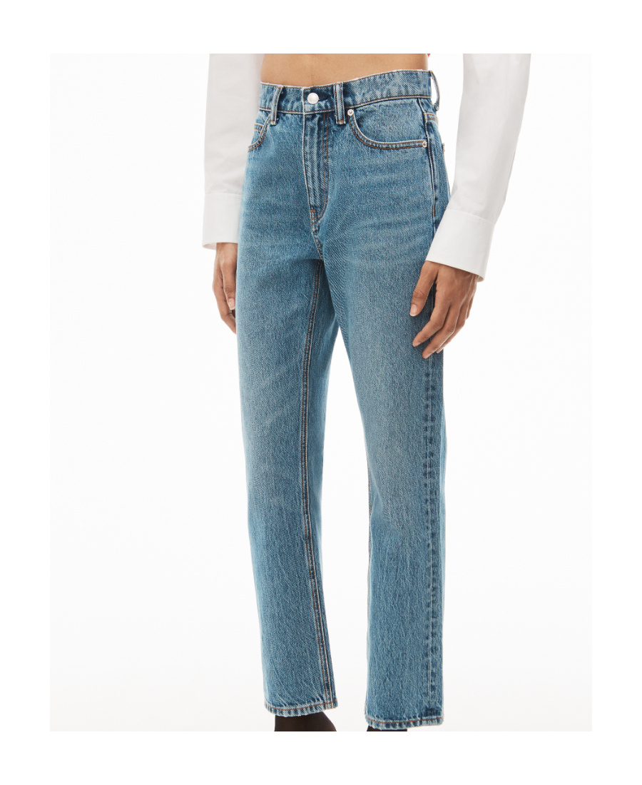 ALEXANDER WANG STOVEPIPE HIGH-RISE STRAIGHT JEANS