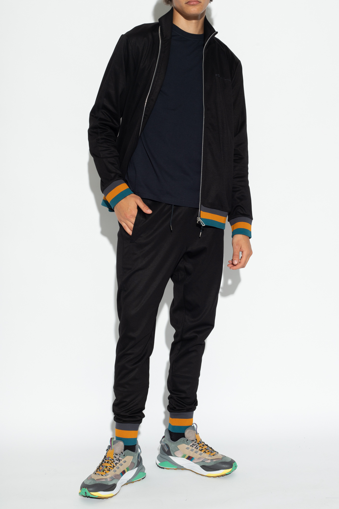 Ps By Paul Smith Drawstring-waistband Logo-embroidered Track Pants In Black