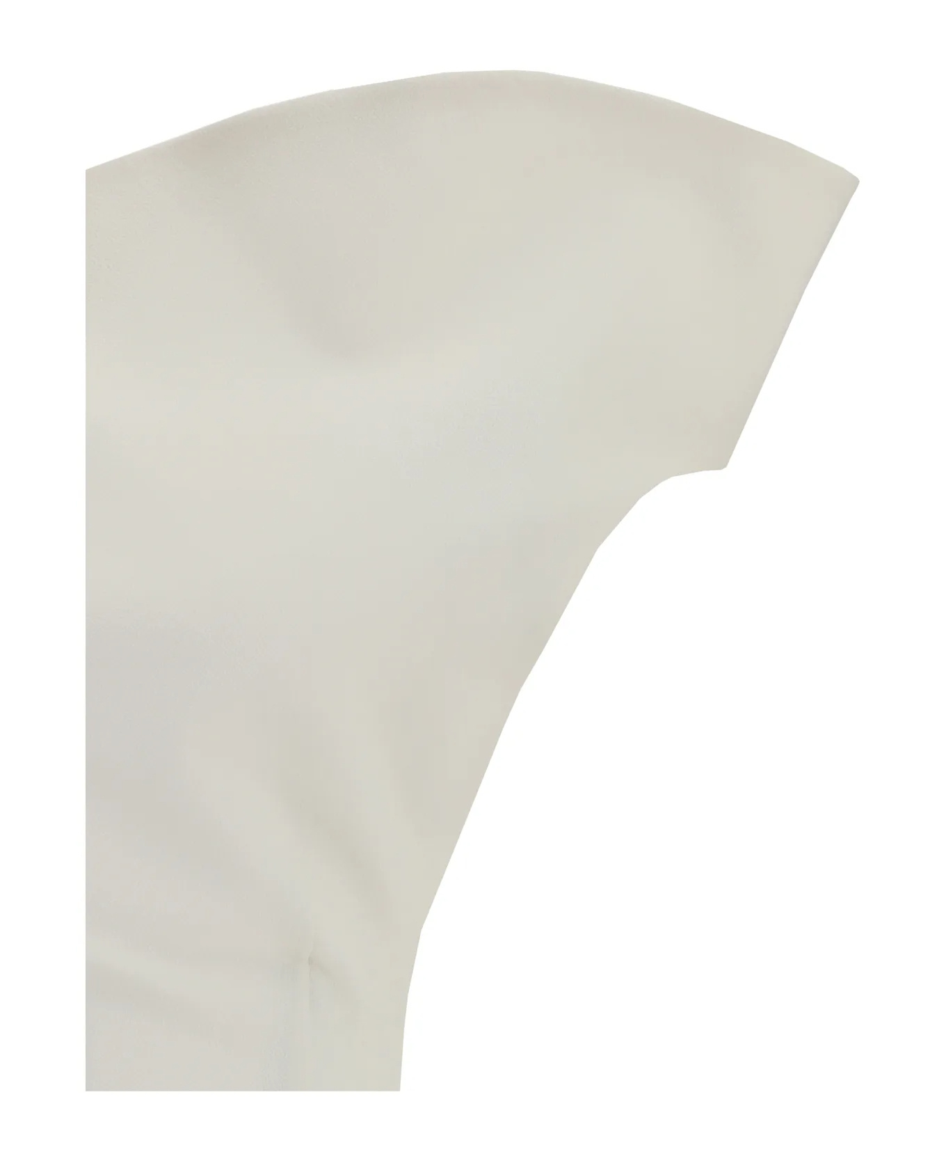 Magda Butrym Asymmetrical Midi Dress Back Slit In White