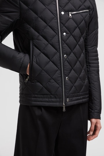Moncler Man Down Jacket Black Size 5 Polyamide In Black
