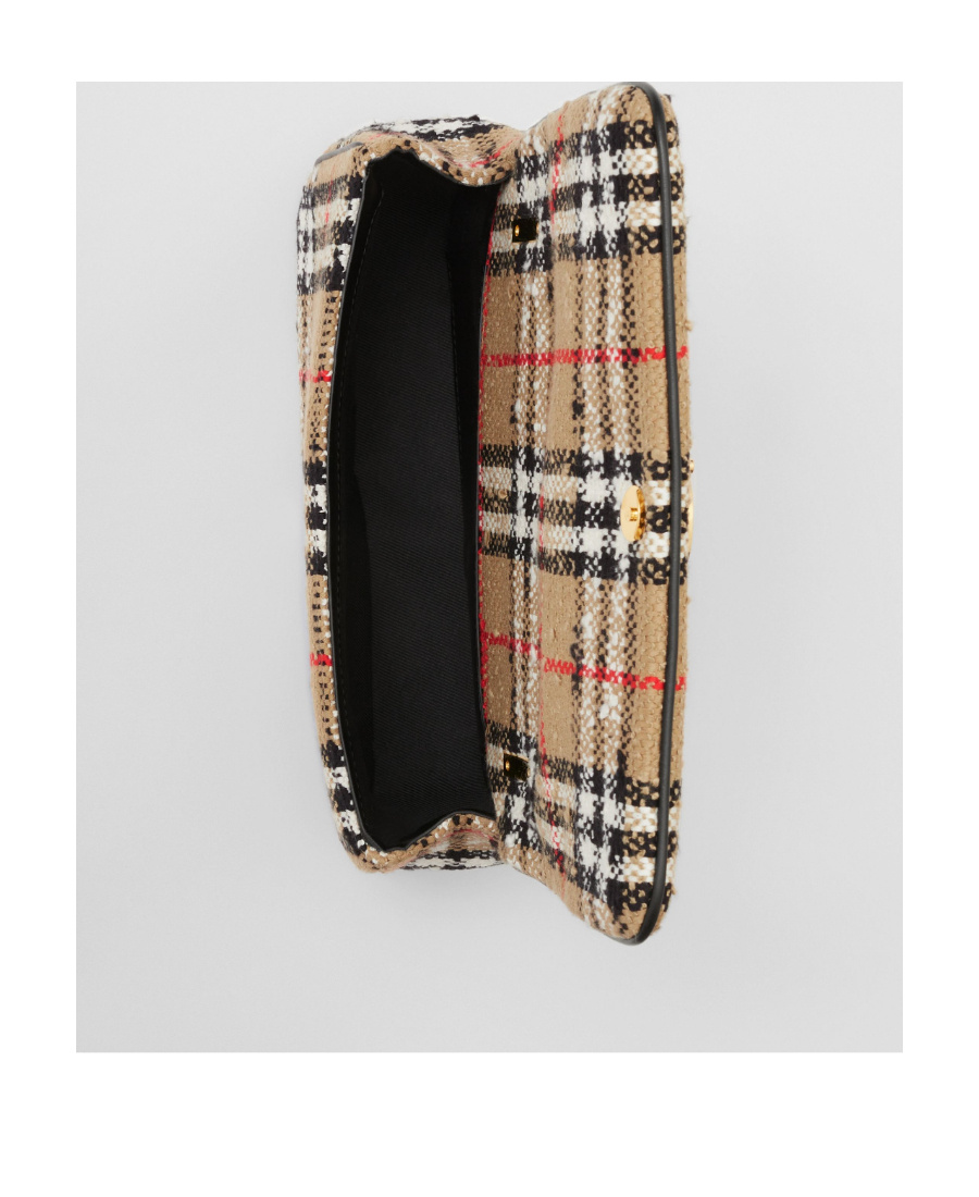 Burberry Small Lola Woven Check Crossbody In Multicolor