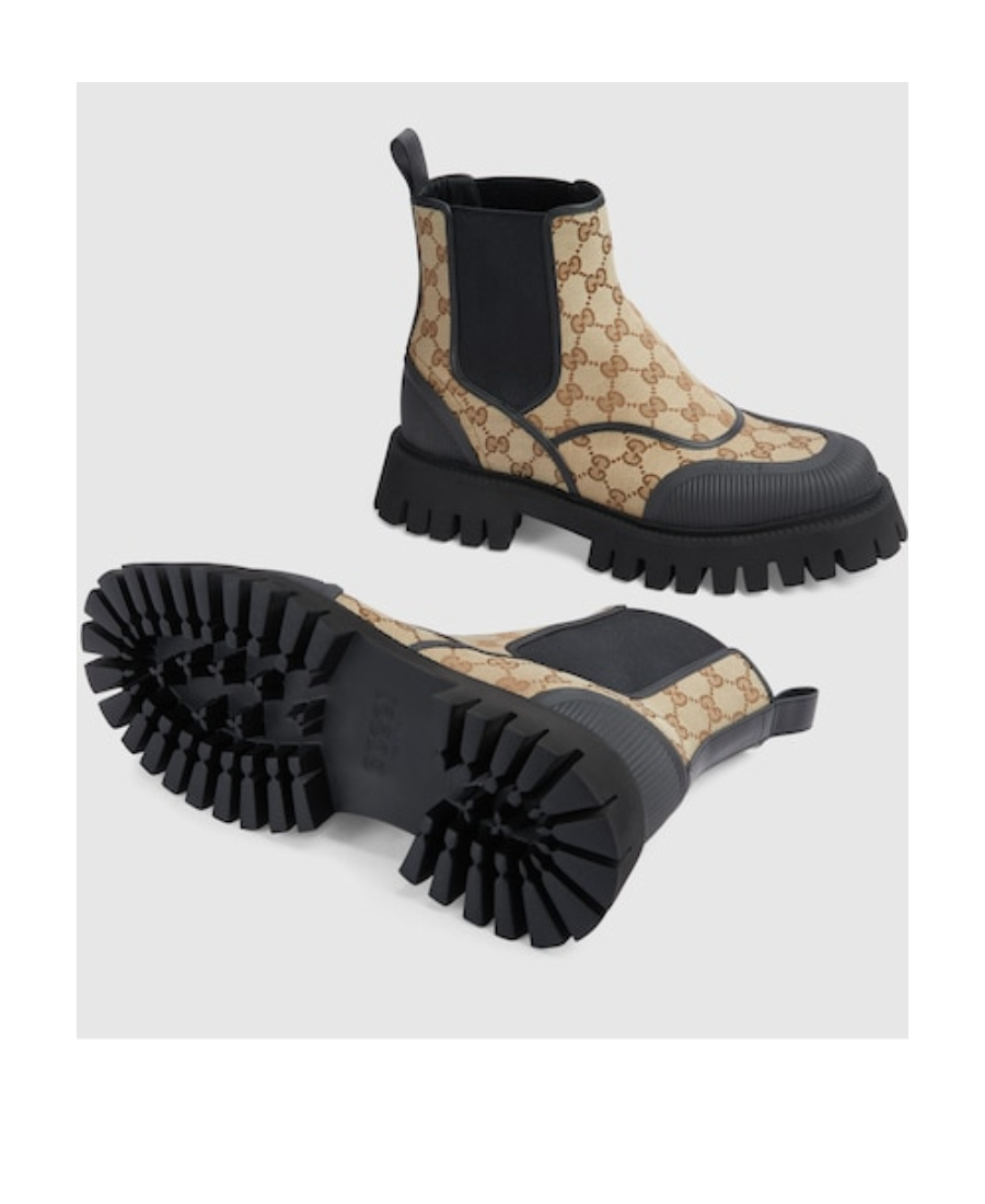 GUCCI GG PANELLED CHELSEA BOOTS