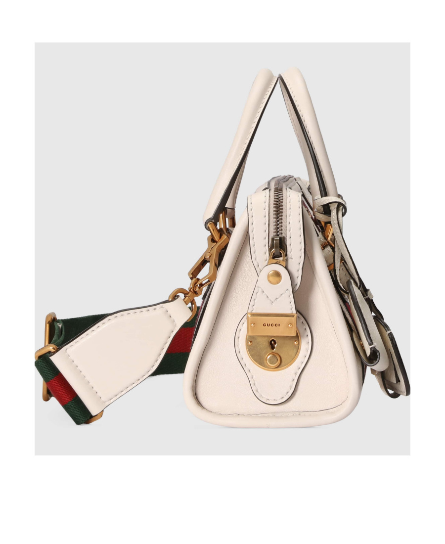 Gucci Mini Double G Top-handle Bag In White