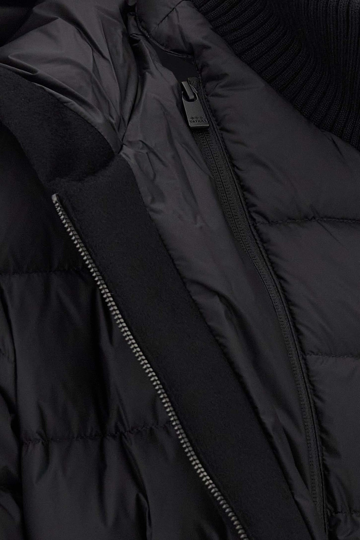Tatras Liko Black Down Jacket With Drawstring Hood And Logo Patch On The Side In Tech Fabric Man In Black