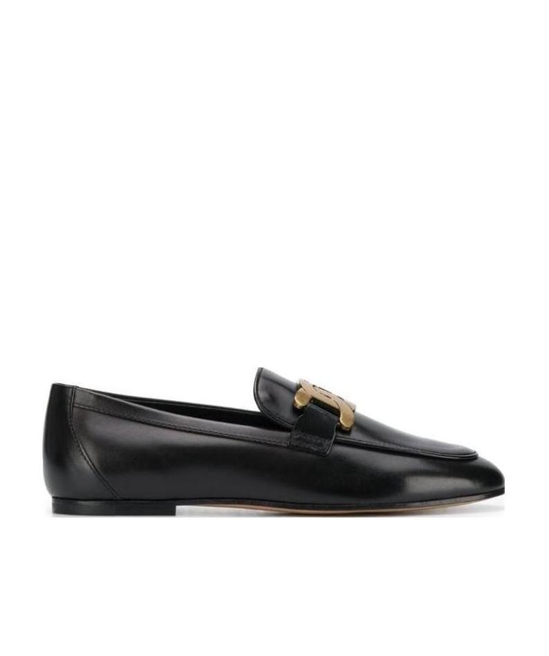 Shop Tod's Chain And Loafer Shoes In Black