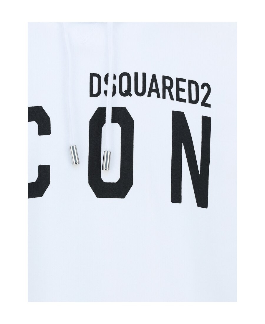 Dsquared2 Icon Hooded Drawstring Sweatshirt In Multi