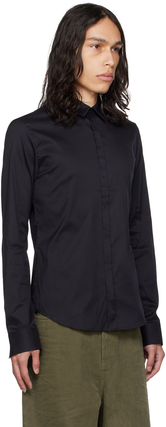 Wooyoungmi Lapel Button-down Shirt In Black