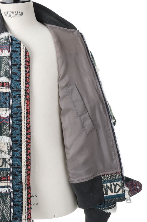 Sacai Printed Casual Jacket In Black